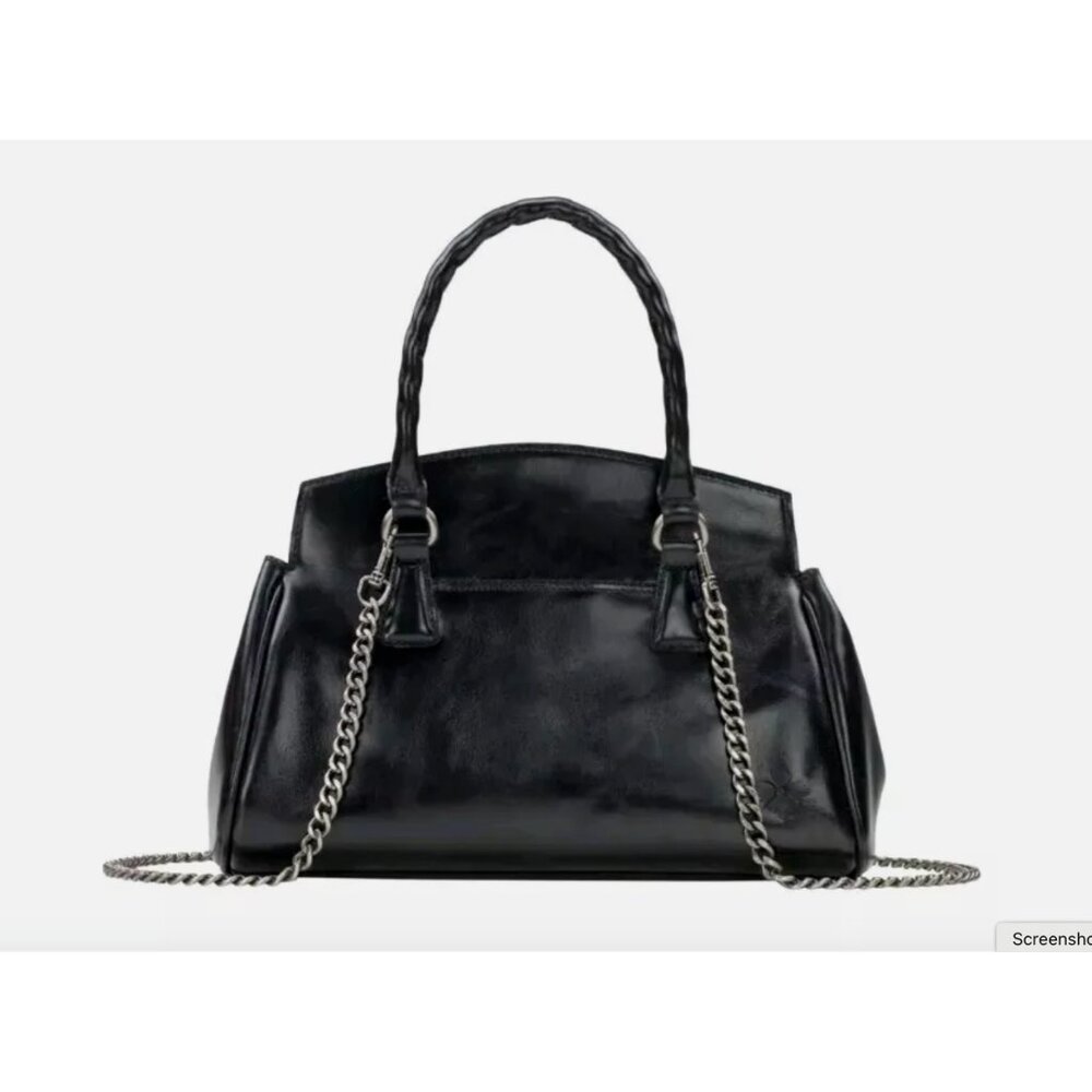 Patricia Nash Leather Marianna Top Handle Satchel Handbag Black - Picture 14 of 16